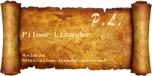 Pilner Lizander névjegykártya